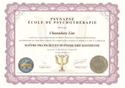 Certification Maître praticien en hypnose ericksonienne